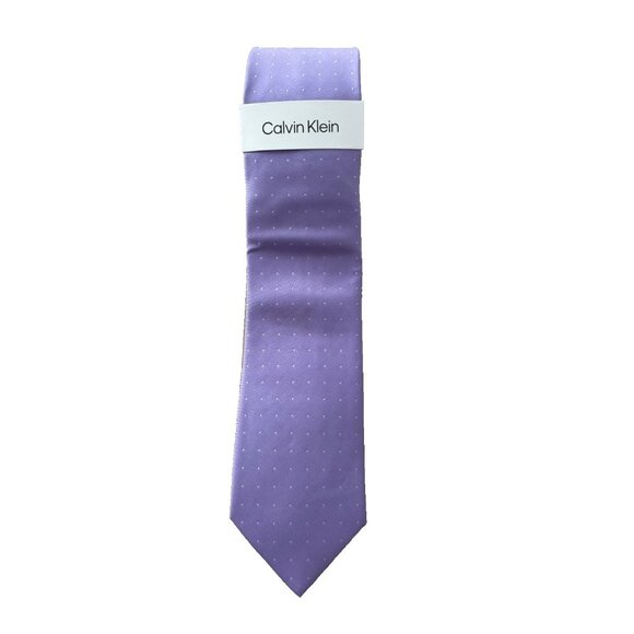 Calvin Klein CK Dot Print Tie Lavender - Picture 1 of 3